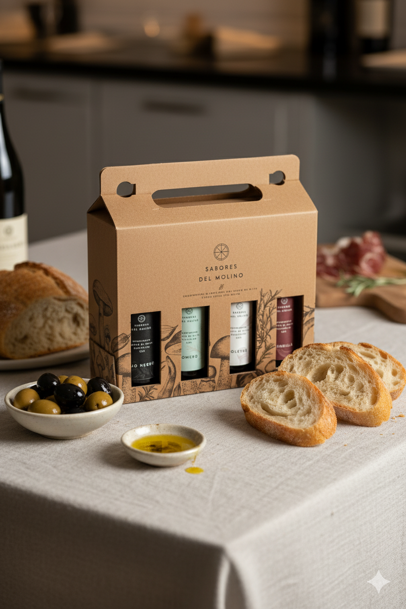 Pack Sabores del Molino – AOVE Ecológico Macerado (4×25 ml)