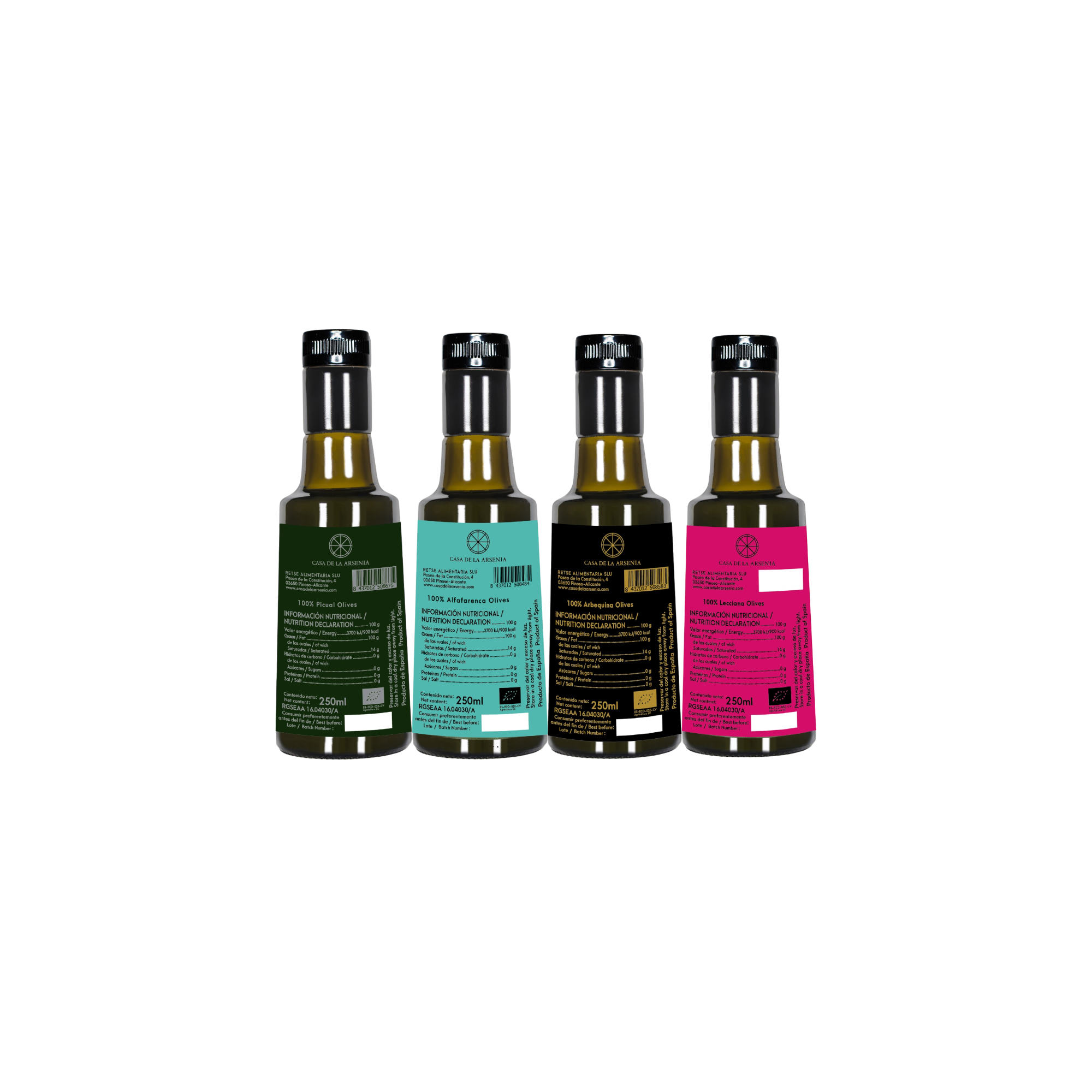 Pack 4×250 ML – AOVE ecológico Ma’sarah (Premium)