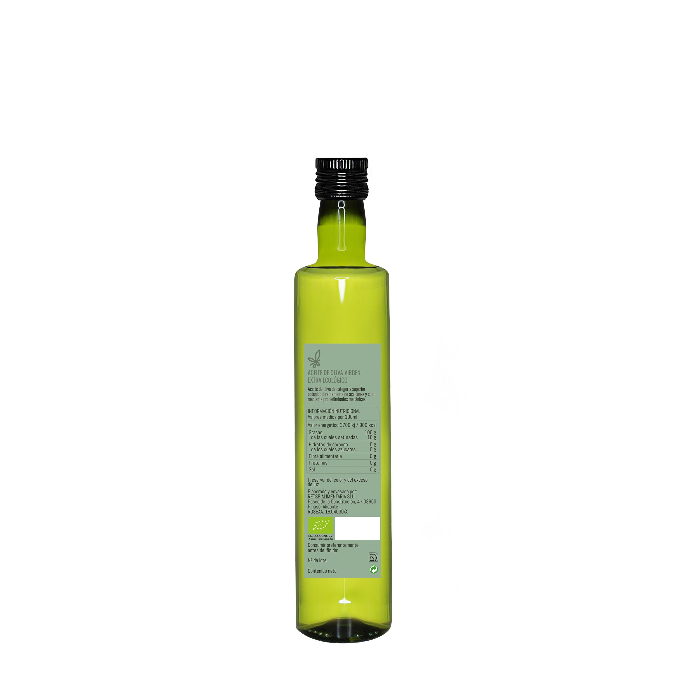 AOVE ecológico 500 ML – Arbequina & Picual (Vidrio)